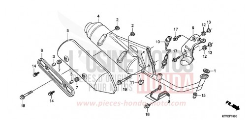 EXHAUST MUFFLER SH150RC de 2012